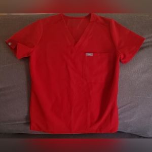 Figs Scrub Top Catarina Winning Red